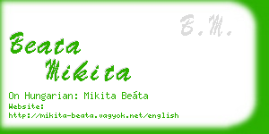 beata mikita business card